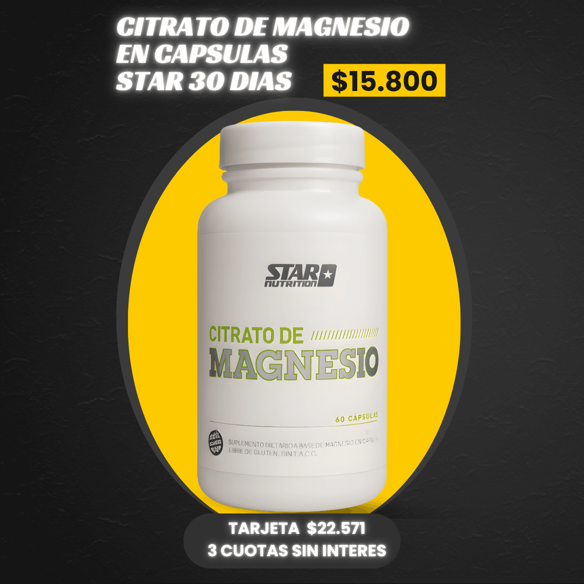 CITRATO MAGNESIO STAR 60 CAPSULAS