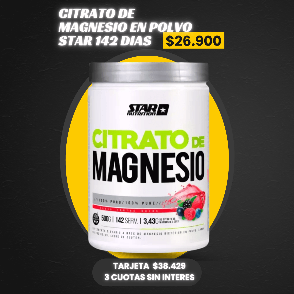 CITRATO MAGNESIO STAR POLVO 500GR