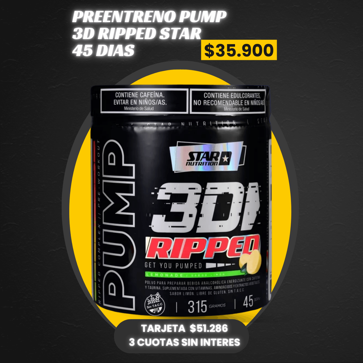 PRE ENTRENO 3D RIPPED