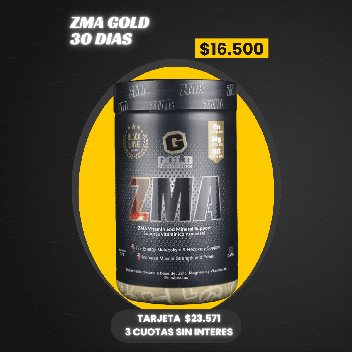 ZMA GOLD  60 CAPSULAS