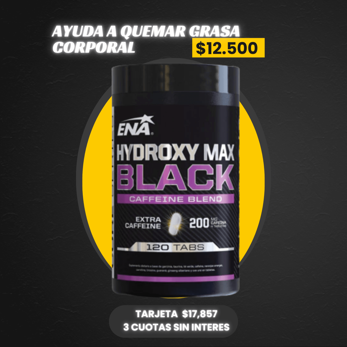 ENA HYDROXY MAX BLACK 120 TABLS