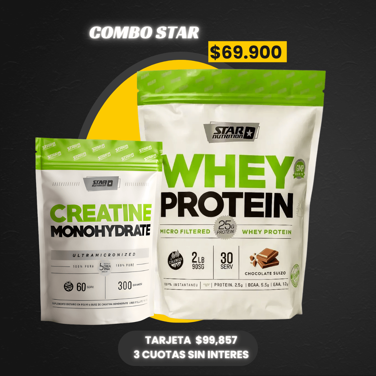 COMBO PROTEINA + CREATINA STAR
