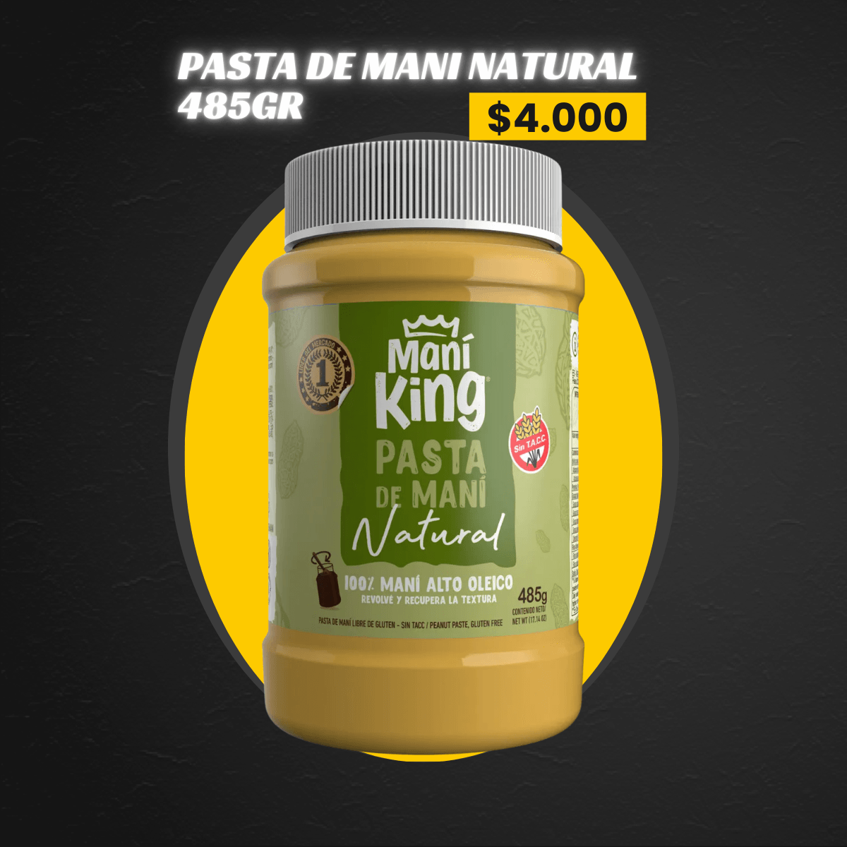 PASTA DE MANI NATURAL 485GR