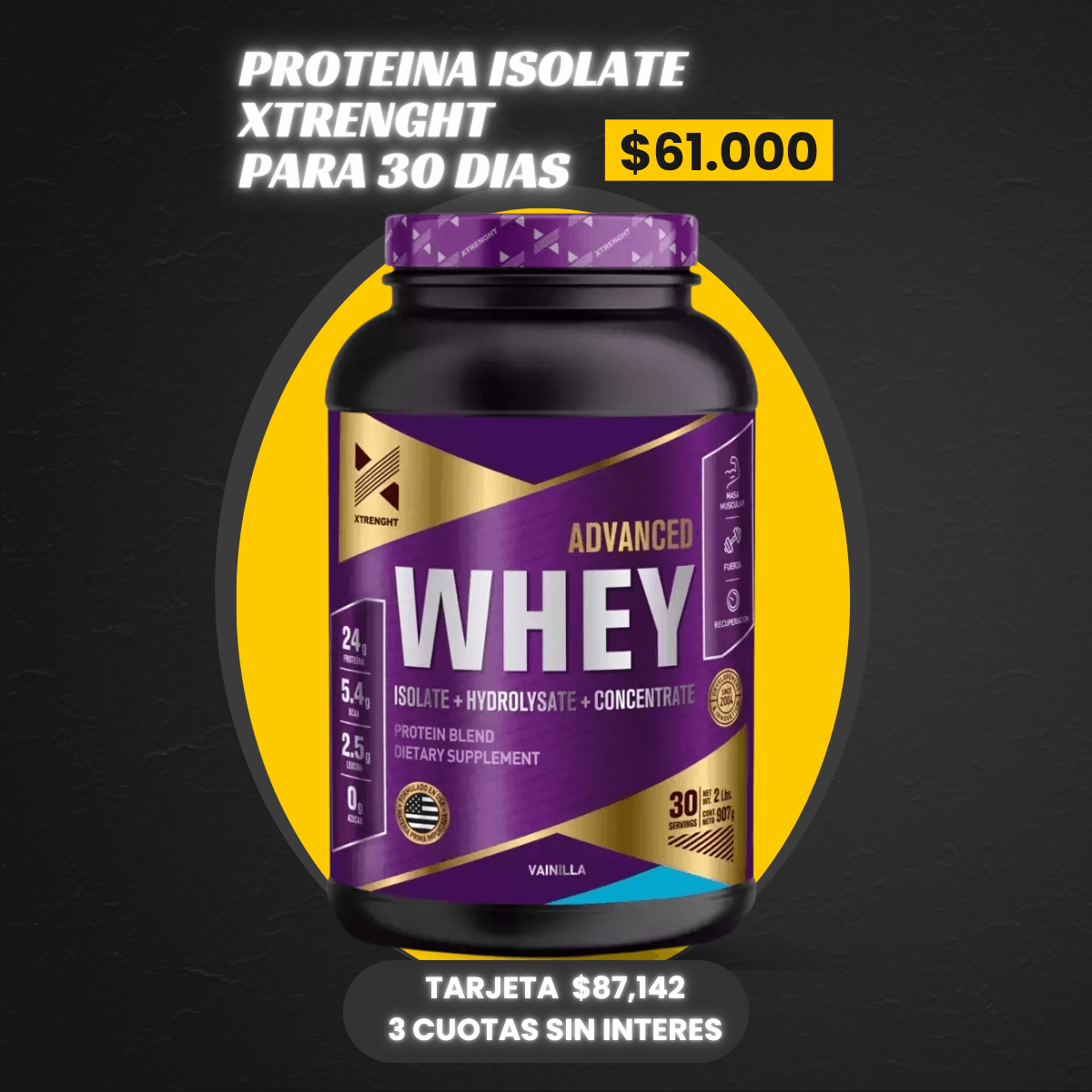 PROTEINA ISOLATE XTRENGHT 1KG