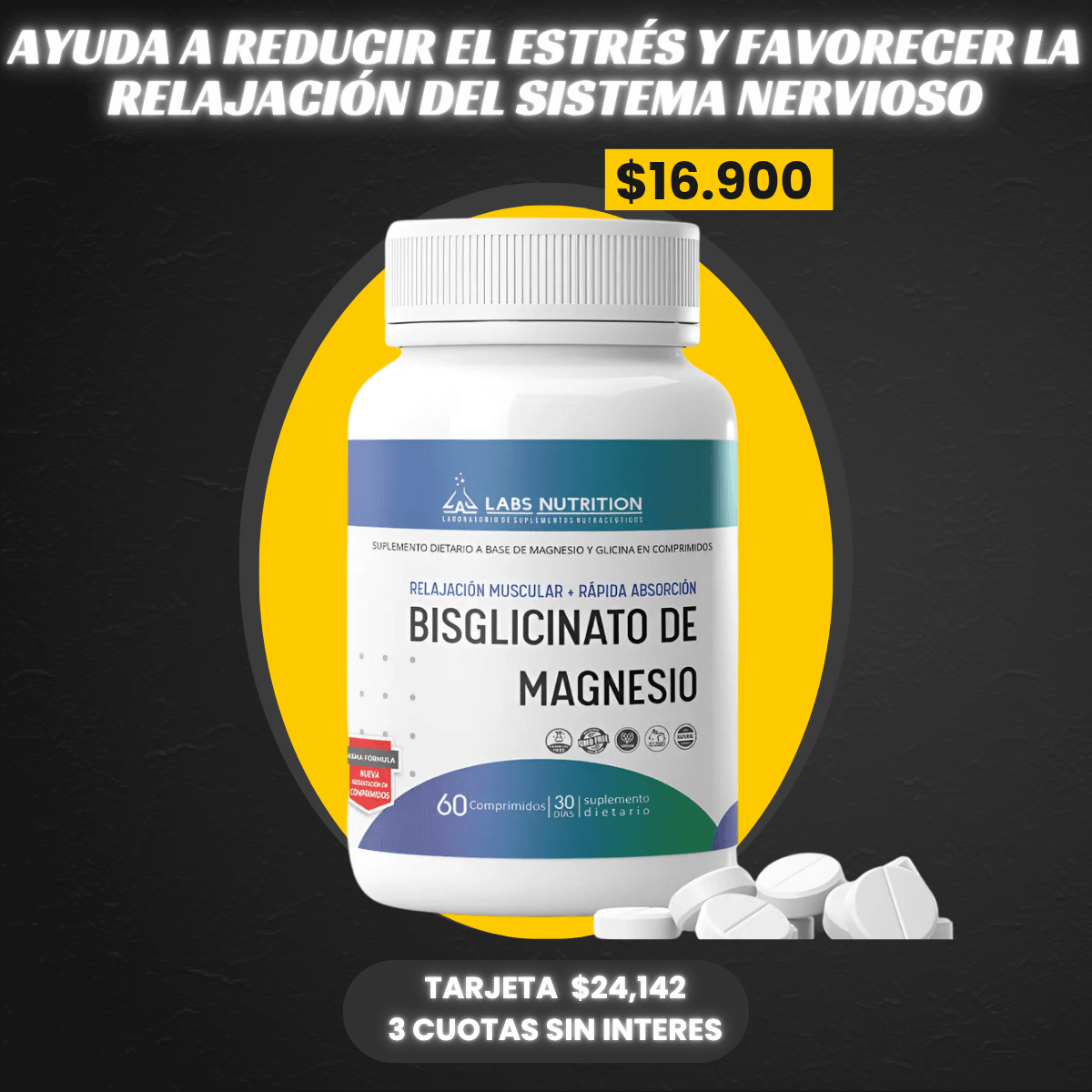 BISGLICINATO 60 CAPS LABS NUTRITION