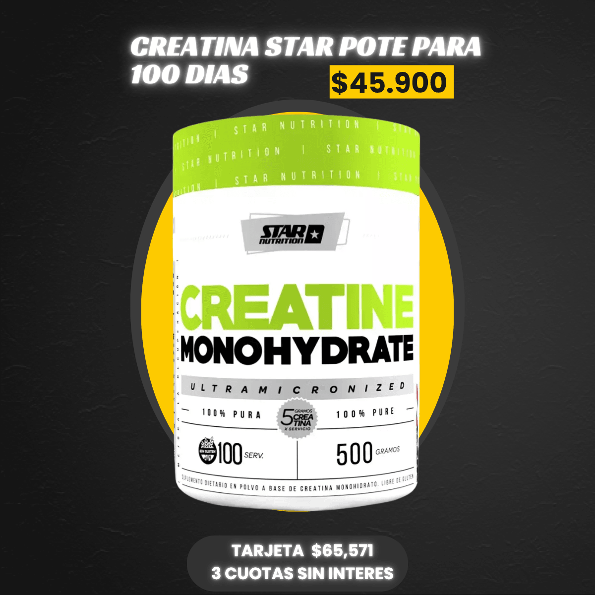 CREATINA 500GR STAR