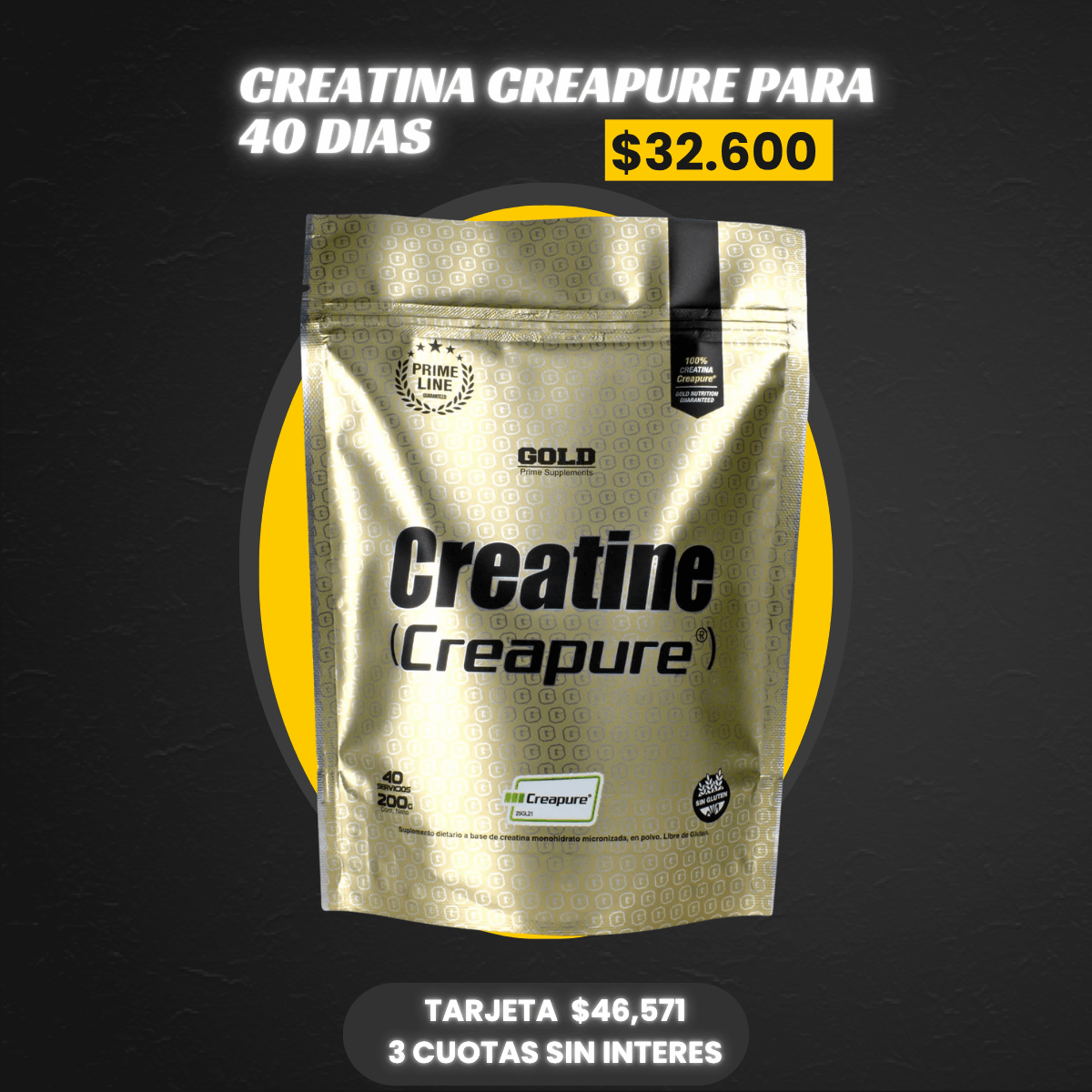CREATINA CREAPURE 200GR GOLD