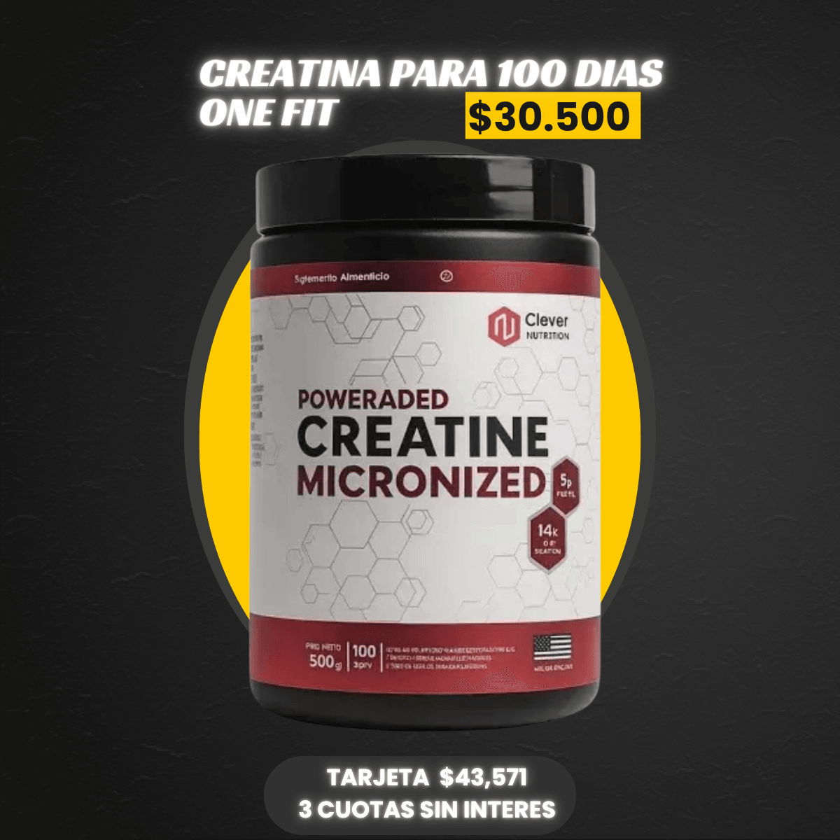CREATINA 500GR ONE FIT