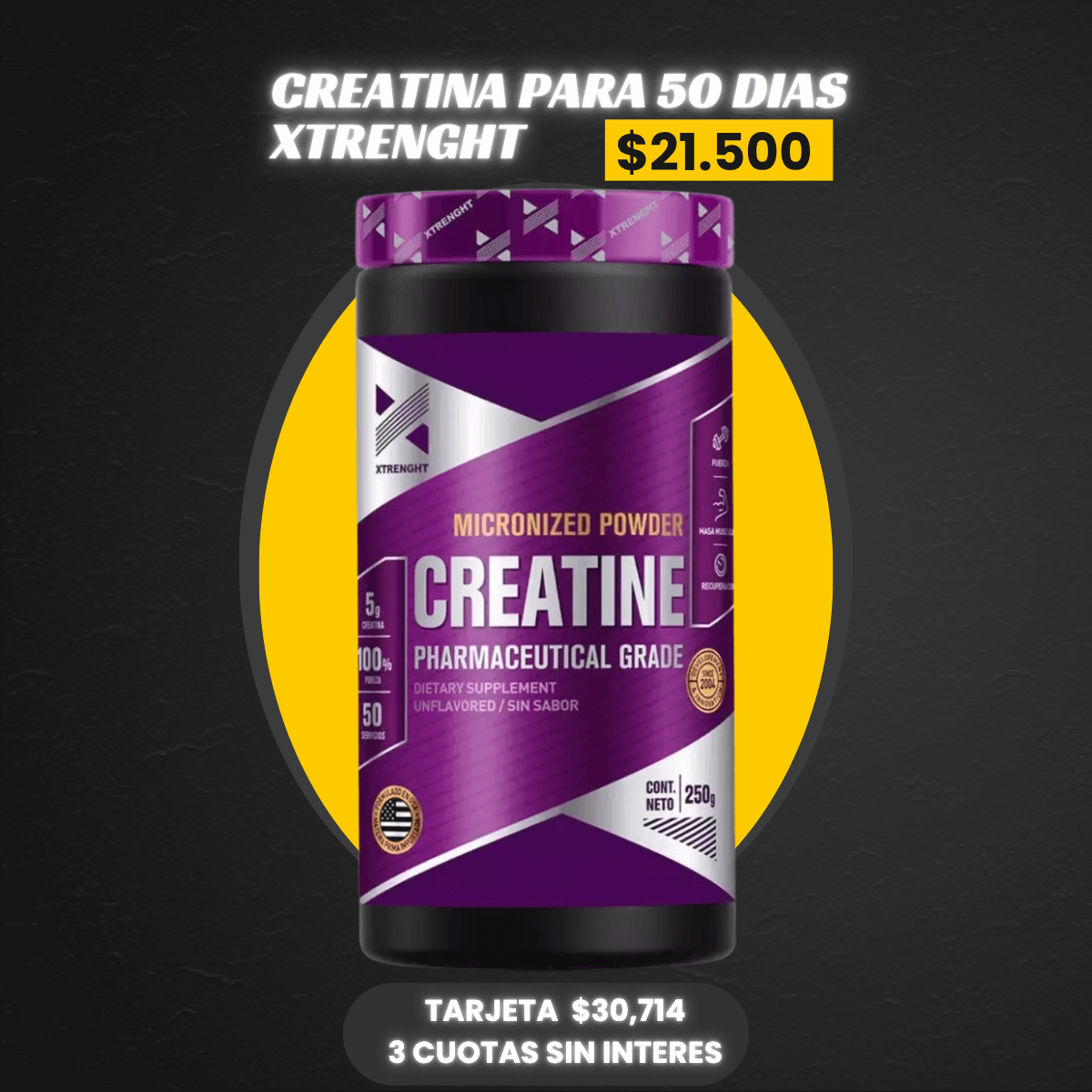 CREATINA XTRENGHT 250GR